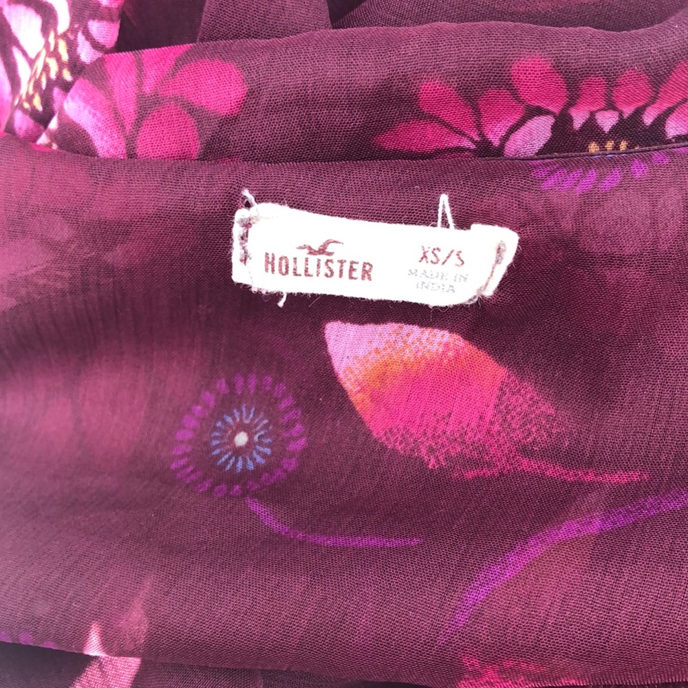 💖Hollister Floral Dark pink cardigan - Picture 4 of 4